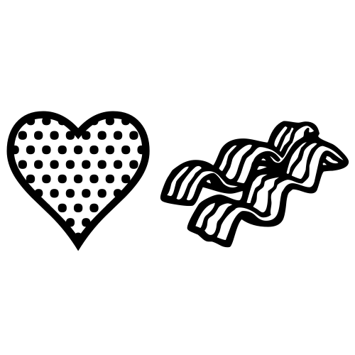 💛🥓 Emoji Domain black and white Symbola rendering